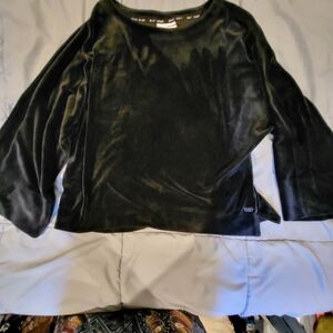 DKNY Black Velvet Sweatshirt